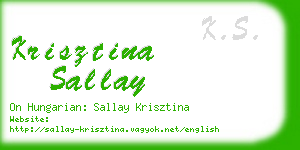 krisztina sallay business card